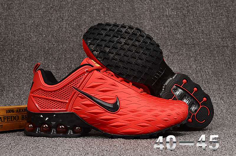 Nike Shox Reax Run Red Black Shoes - Click Image to Close